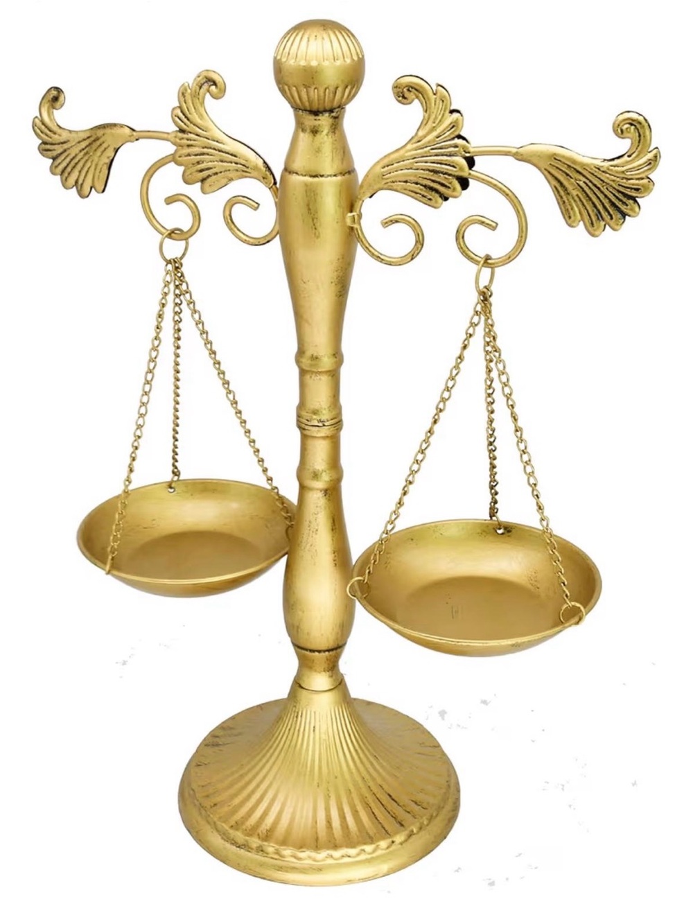 Decorative Gold Balance Scale Statue